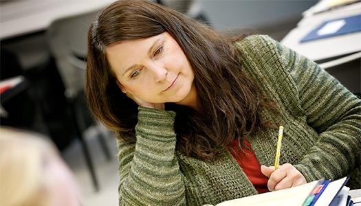 Student at desk